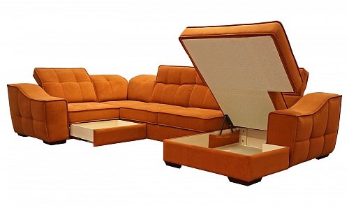 Угловой диван N-11-M (П1+ПС+УС+Д2+Д5+П1) в Глазове - изображение 1