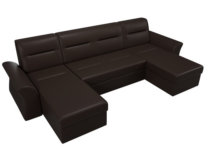 П-образный диван Клайд, Коричневый (Экокожа) в Сарапуле - изображение 3