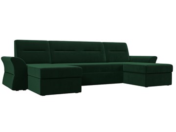 Большой П-образный диван Клайд, Зеленый (Велюр) в Глазове