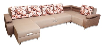 П-образный диван Престиж-15 люкс с полкой в Глазове