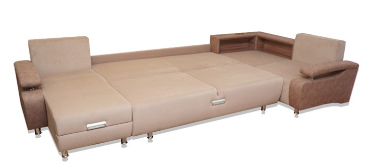 П-образный диван Престиж-15 люкс с полкой в Сарапуле - изображение 1