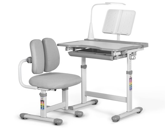 Комплект из растущего стола и кресла Mealux EVO BD-23 Grey в Сарапуле - изображение