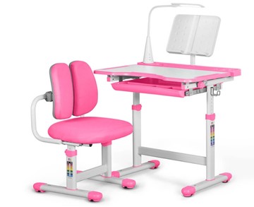 Комплект из растущего стола и кресла Mealux EVO BD-23 Pink в Глазове