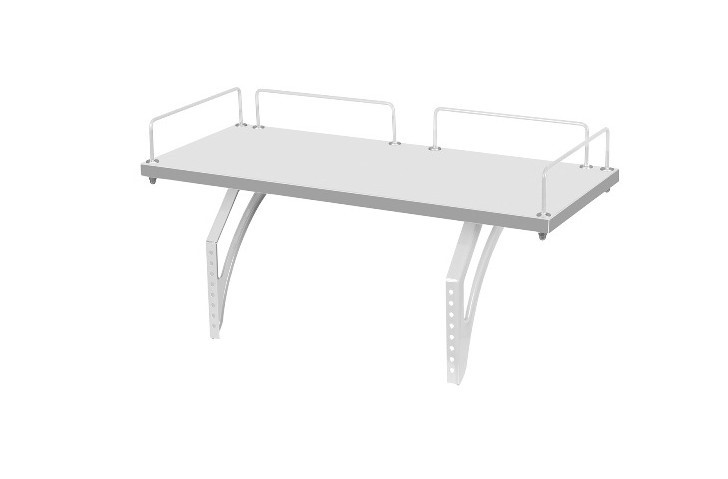 Детский стол-трансформер 1/75-40 (СУТ.25) + Polka_z 1/600 (2 шт.) + Polka_b 1/550 белый/белый/Серый в Сарапуле - изображение 2