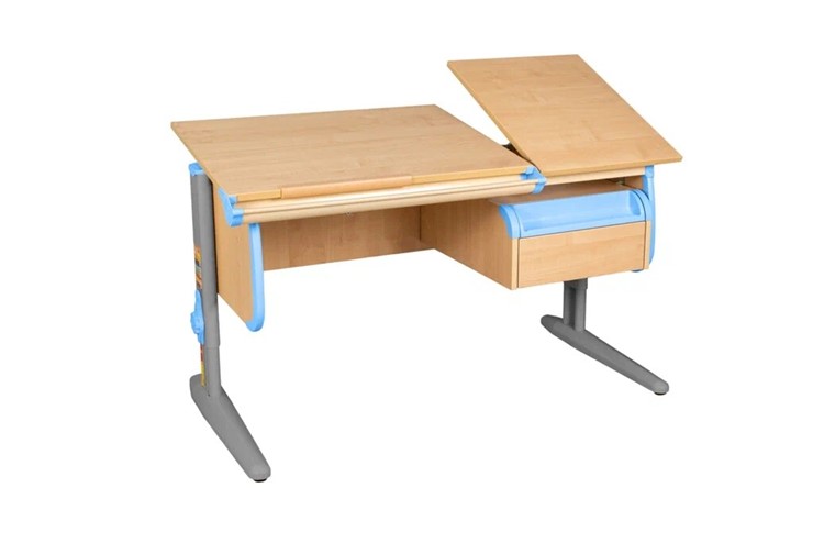 Детский стол-трансформер 1/75-40 (СУТ.25) + Tumba 1 Бежевый/Серый/Ниагара в Глазове - изображение 2