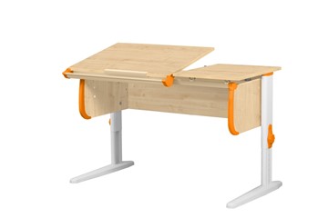 Детский стол-трансформер 1/75-40 (СУТ.25) Бежевый/Белый/Оранжевый в Сарапуле
