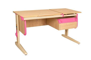 Растущий стол 1/75-40 (СУТ.25) + Tumba 1 Бежевый/Бежевый/Розовый в Сарапуле