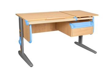 Детский стол-трансформер 1/75-40 (СУТ.25) + Tumba 1 Бежевый/Серый/Ниагара в Сарапуле