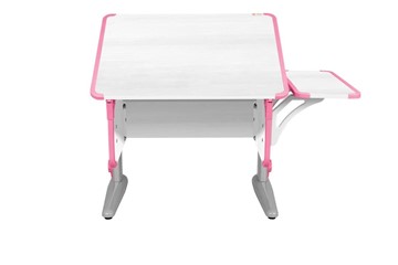 Детский стол-трансформер 4/75 (СУТ.41) + Polka_b 4/550 Рамух белый/серый/розовый в Глазове