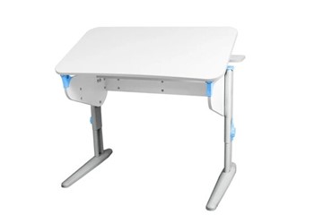 Детский стол-трансформер 5/100 (СУТ.46) + Polka_z 5/500 (2 шт) Рамух белый/серый/ниагара в Сарапуле