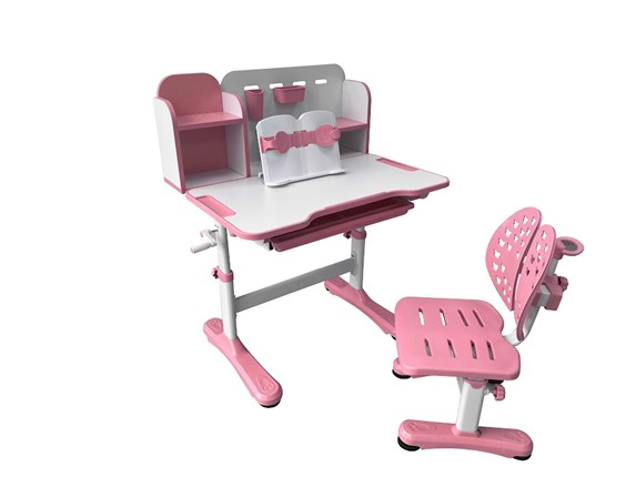 Парта растущая + стул Vivo Pink FUNDESK в Глазове - изображение