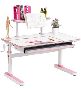 Детский стол-трансформер Rifforma - 100А, Белый + Розовый в Сарапуле