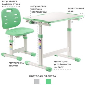 Детский стол-трансформер SET Holto-1 зеленый в Глазове - предосмотр 2