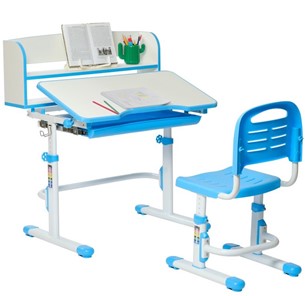 Детский стол-трансформер SET HOLTO-26 с надстройкой (голубой) в Глазове