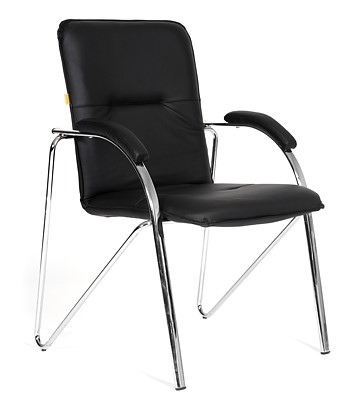 Кресло компьютерное CHAIRMAN 850 Экокожа Terra 118 черная в Глазове - изображение