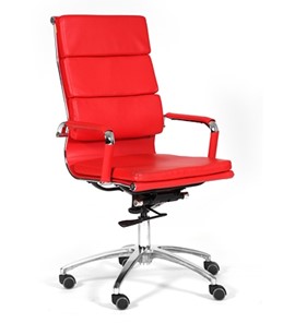 Кресло офисное CHAIRMAN 750 экокожа красная в Глазове