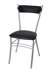 Кухонный стул Бистро Софт СРП-080С Эмаль, с мягкой спинкой Экотекс черный в Сарапуле - предосмотр